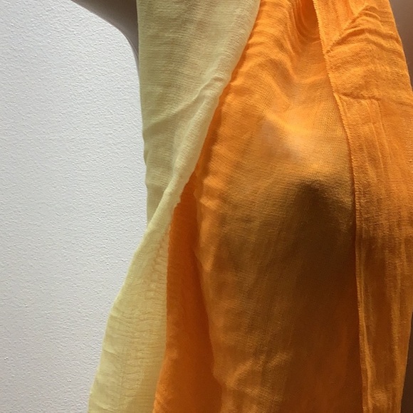 Icon Collection Orange and Yellow Sheer Scarf. New With Tags. - Picture 4 of 6